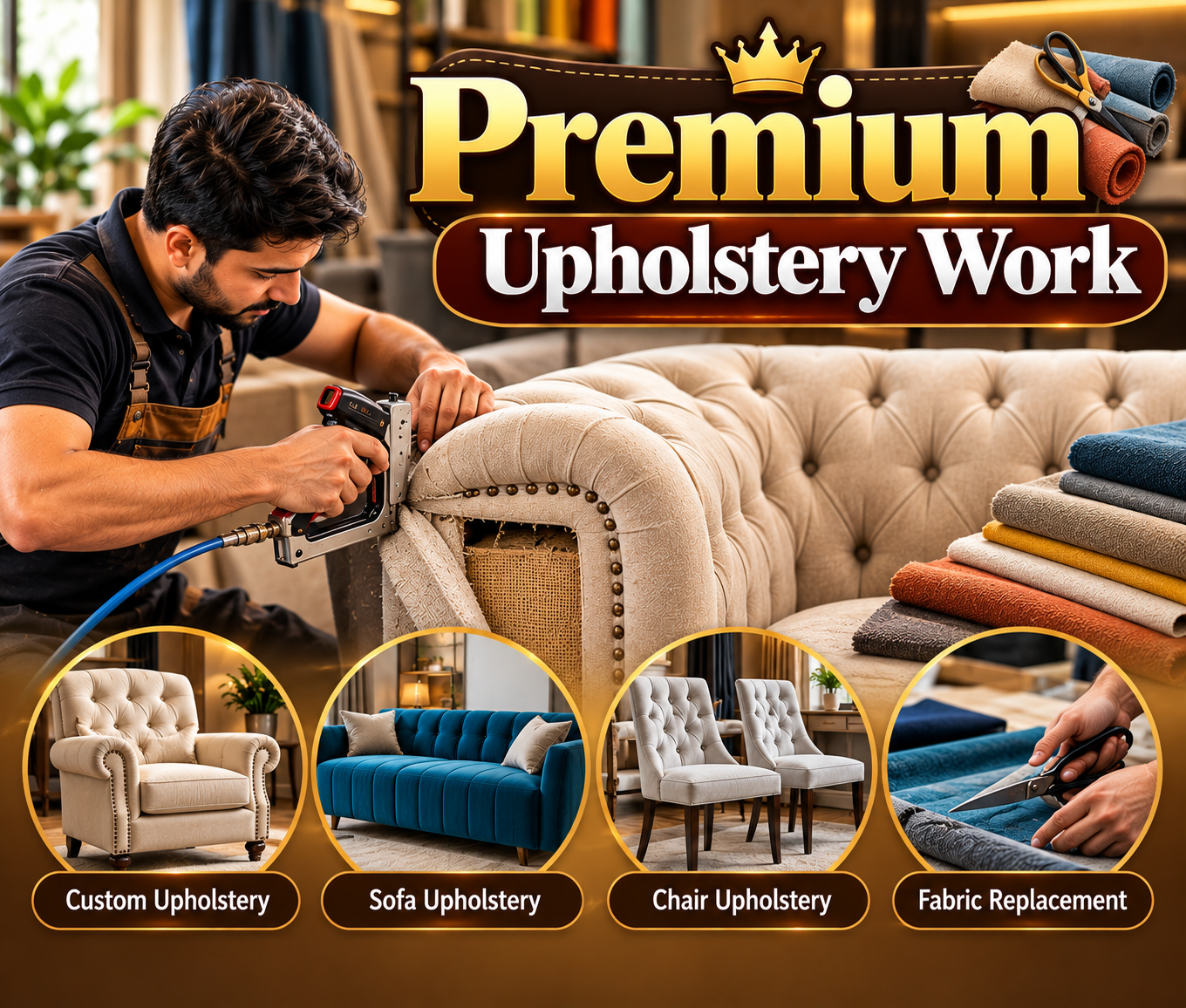 Sofa upholstery service
